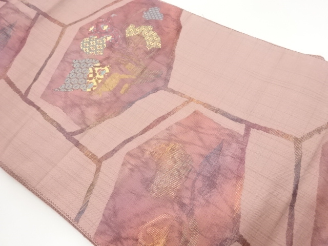 JAPANESE NAGOYA OBI / WOVEN GEOMETRIC